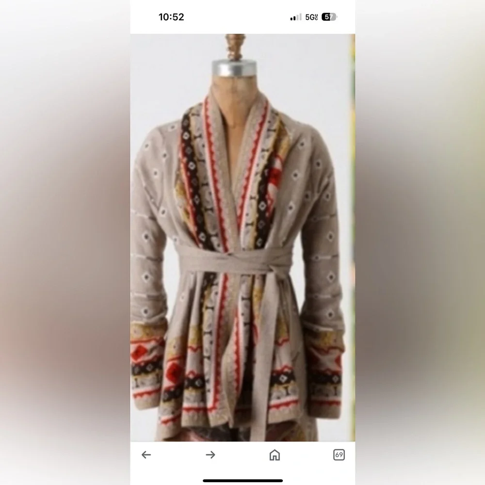 Sparrow Multicolor Patterned Cardigan - Picture 1 of 6